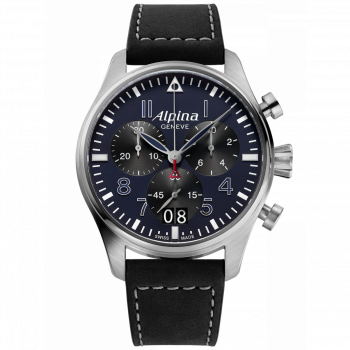 Alpina® Chronograph 'Startimer Pilot' Men's Watch AL-372NB4S6