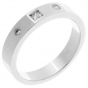 Unisex's Whitegold 18C Ring - Silver RD-33331/1