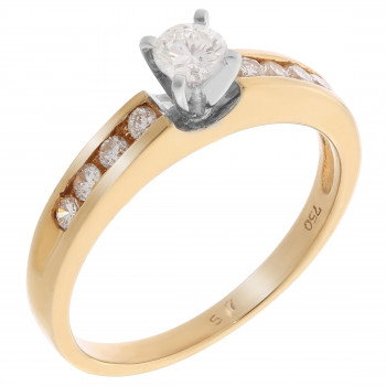 Women's Two-Tone 18C Ring - Silver/Gold RD-3716