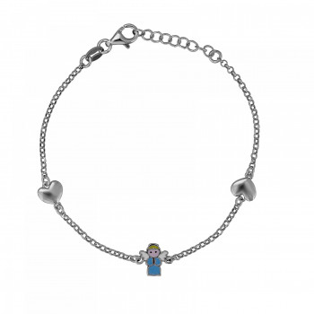 Child Unisex's Sterling Silver Bracelet - Silver ZA-7456
