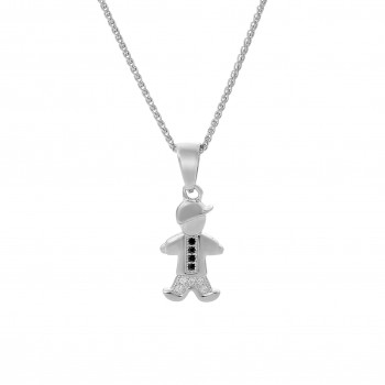Orphelia® Child's Sterling Silver Chain with Pendant - Silver ZH-7340
