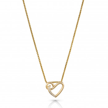Orphelia® 'Ida' Women's Sterling Silver Chain with Pendant - Gold ZH-7521/G