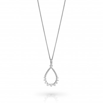 Orphelia® 'Petal' Women's Sterling Silver Chain with Pendant - Silver ZH-7564