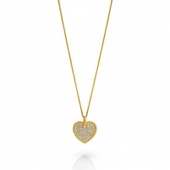 Orphelia® 'Elite' Women's Sterling Silver Chain with Pendant - Gold ZH-7566/G