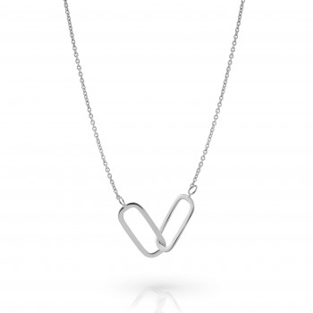 'Rose' Women's Sterling Silver Necklace - Silver ZK-7561
