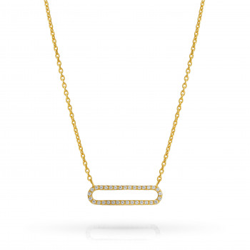 Orphelia® 'Charm' Women's Sterling Silver Necklace - Gold ZK-7563/G