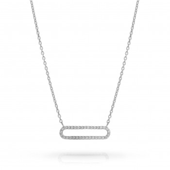 'Charm' Women's Sterling Silver Necklace - Silver ZK-7563