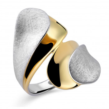Women's Sterling Silver Ring - Silver/Gold ZR-7508