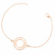 Orphelia® 'Amada' Women's Sterling Silver Bracelet - Rose ZA-7075/1