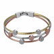 Women's Sterling Silver Bracelet - Gold/Silver/Rose ZA-7413