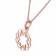 Orphelia® 'Jasmine' Women's Sterling Silver Chain with Pendant - Rose ZH-7076/1