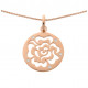 'Fiore' Women's Sterling Silver Chain with Pendant - Rose ZH-7079/1