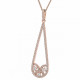 Orphelia® 'Tiziana' Women's Sterling Silver Chain with Pendant - Rose ZH-7276/RG