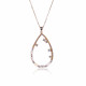 Orphelia® 'Islia' Women's Sterling Silver Chain with Pendant - Rose ZH-7423/RG
