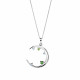 'Eline' Women's Sterling Silver Chain with Pendant - Silver ZH-7497