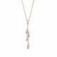 Orphelia® 'Loana' Women's Sterling Silver Chain with Pendant - Rose ZH-7505/RG