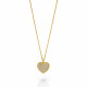 'Elite' Women's Sterling Silver Chain with Pendant - Gold ZH-7566/G