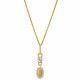 'Lily' Women's Sterling Silver Pendant with Chain - Gold ZH-7582/G
