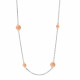 Women's Sterling Silver Necklace - Silver/Rose ZK-7385/80