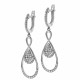 Orphelia® 'Angelina' Women's Sterling Silver Drop Earrings - Silver ZO-7041