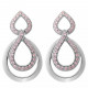 Orphelia® 'Amber' Women's Sterling Silver Drop Earrings - Silver ZO-7092