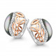 Orphelia® 'Unari' Women's Sterling Silver Stud Earrings - Silver/Rose ZO-7112