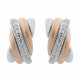 Orphelia® 'Joline' Women's Sterling Silver Stud Earrings - Silver/Rose ZO-7118
