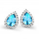 Orphelia® 'Enora' Women's Sterling Silver Stud Earrings - Silver ZO-7226/BT/1