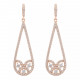 Orphelia® 'Tiziana' Women's Sterling Silver Drop Earrings - Rose ZO-7276/RG
