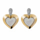 Orphelia® 'Debby' Women's Sterling Silver Stud Earrings - Silver/Gold ZO-7289/G
