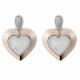 Orphelia® 'Debby' Women's Sterling Silver Stud Earrings - Silver/Rose ZO-7289/RG