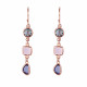 Orphelia® 'Euphemia' Women's Sterling Silver Drop Earrings - Rose ZO-7411