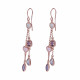Orphelia® 'Bling' Women's Sterling Silver Drop Earrings - Rose ZO-7412