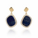 Orphelia® 'Amara' Women's Sterling Silver Drop Earrings - Gold ZO-7468