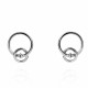Orphelia® 'Antoine' Women's Sterling Silver Stud Earrings - Silver ZO-7503