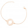 Orphelia® 'Amada' Women's Sterling Silver Bracelet - Rose ZA-7075/1