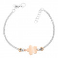 Orphelia® 'Dilara' Women's Sterling Silver Bracelet - Silver/Rose ZA-7184