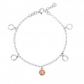 Orphelia® 'Maite' Women's Sterling Silver Bracelet - Silver/Rose ZA-7376