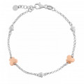 'Lorelei' Women's Sterling Silver Bracelet - Silver/Rose ZA-7386