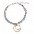 Orphelia® 'Margot' Women's Sterling Silver Bracelet - Silver/Rose ZA-7387