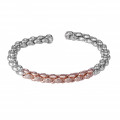 Orphelia® 'Jada' Women's Sterling Silver Bracelet - Silver/Rose ZA-7395