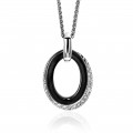 Orphelia® 'Alvia' Women's Sterling Silver Chain with Pendant - Silver ZH-7067