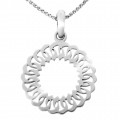 Orphelia® 'Amada' Women's Sterling Silver Chain with Pendant - Silver ZH-7075