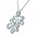 Orphelia® 'Malenia' Women's Sterling Silver Chain with Pendant - Silver ZH-7077