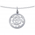 Orphelia® 'Fiore' Women's Sterling Silver Chain with Pendant - Silver ZH-7079