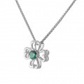 Orphelia® 'Saffina' Women's Sterling Silver Chain with Pendant - Silver ZH-7081