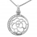 Orphelia® 'Blair' Women's Sterling Silver Chain with Pendant - Silver ZH-7089
