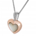 Orphelia® 'Debby' Women's Sterling Silver Chain with Pendant - Silver/Rose ZH-7289/RG