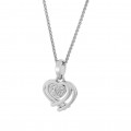 'Anni' Women's Sterling Silver Chain with Pendant - Silver ZH-7368