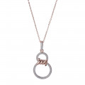 Orphelia® 'Aavia' Women's Sterling Silver Chain with Pendant - Rose ZH-7422